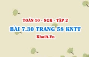 Bài 7.30 trang 58 Toán 10 Kết nối tri thức Tập 2